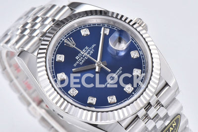 Datejust 41 126334 Bright Blue Dial Diamond Markers on Jubilee Bracelet