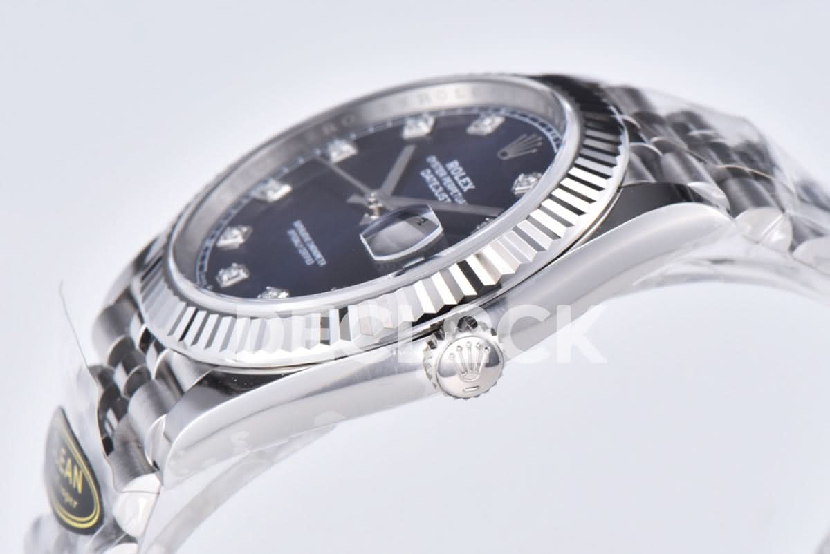 Datejust 41 126334 Bright Blue Dial Diamond Markers on Jubilee Bracelet