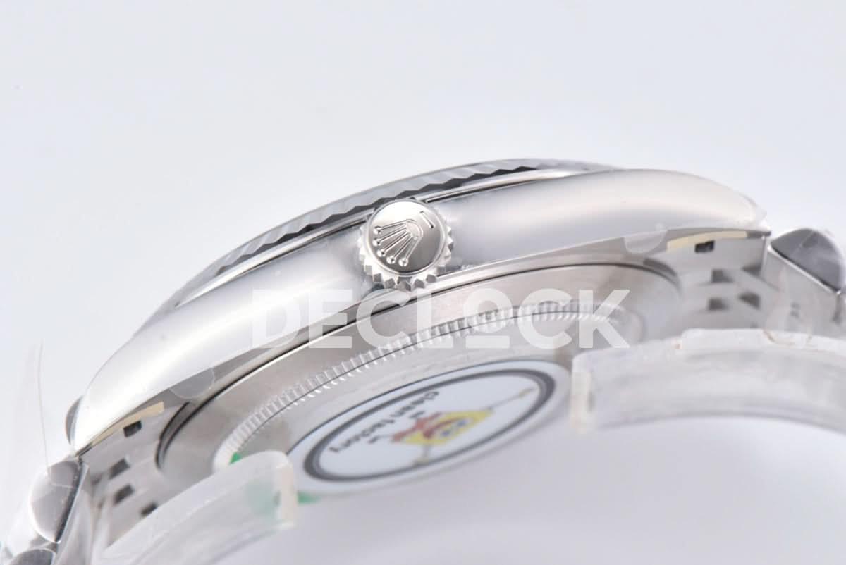 Replica Rolex Datejust 41 126334 Bright Blue Dial Diamond Markers on Jubilee Bracelet |  Declock.