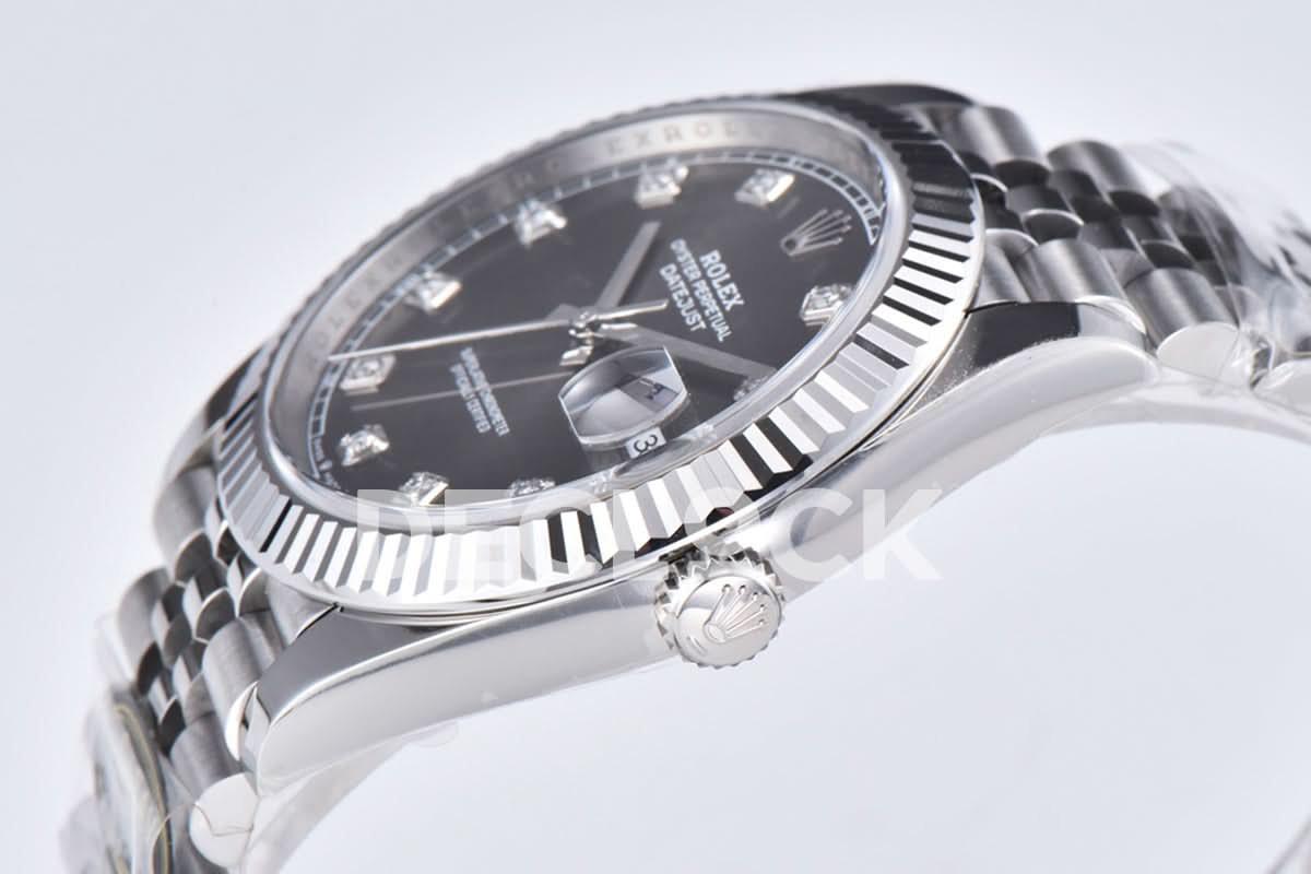 Replica Rolex Datejust 41 126334 Slate Dial Diamond Markers on Jubilee Bracelet |  Declock.