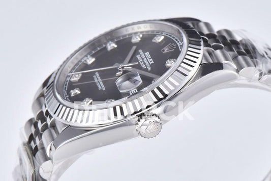 Replica Rolex Datejust 41 126334 Slate Dial Diamond Markers on Jubilee Bracelet |  Declock.