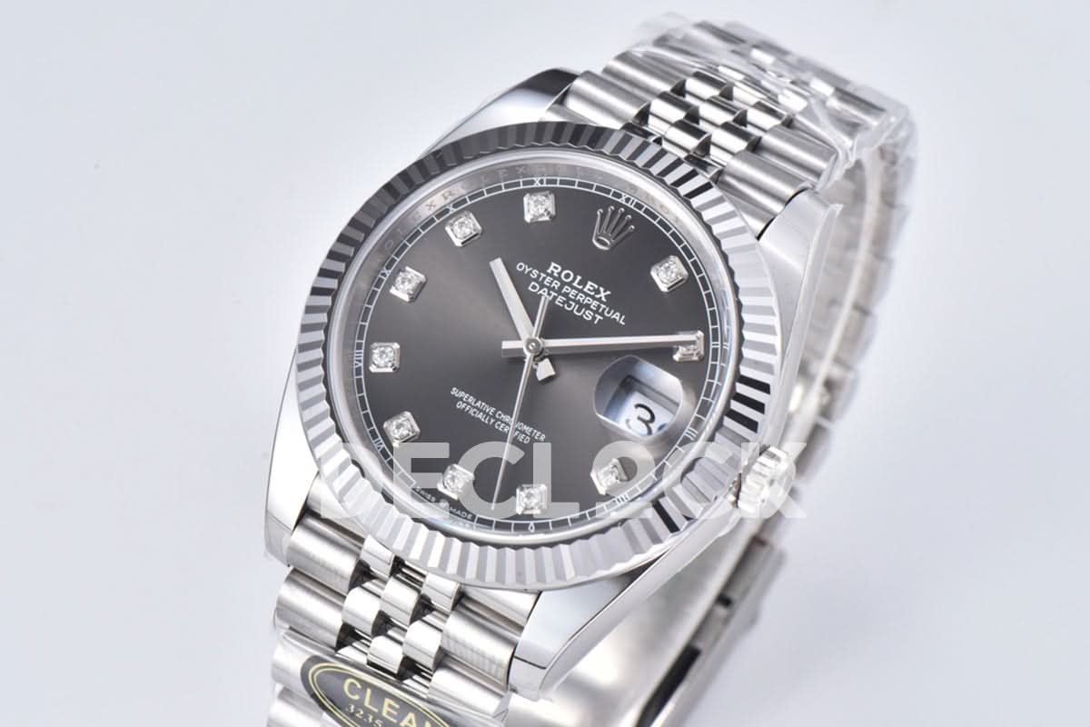 Datejust 41 126334 Slate Dial Diamond Markers on Jubilee Bracelet