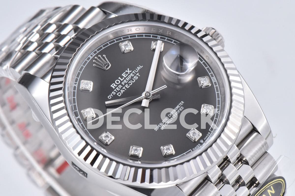Datejust 41 126334 Slate Dial Diamond Markers on Jubilee Bracelet