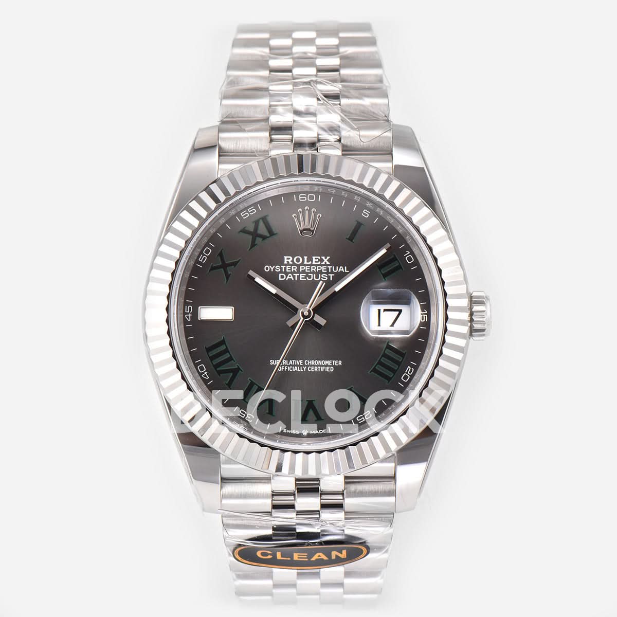 Datejust 41 126334 Slate Dial Stick Markers on Jubilee Bracelet
