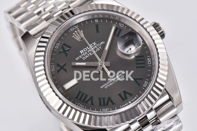 Datejust 41 126334 Slate Dial Stick Markers on Jubilee Bracelet