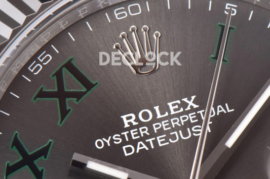 Replica Rolex Datejust 41 126334 Slate Dial Stick Markers on Jubilee Bracelet | Declock.