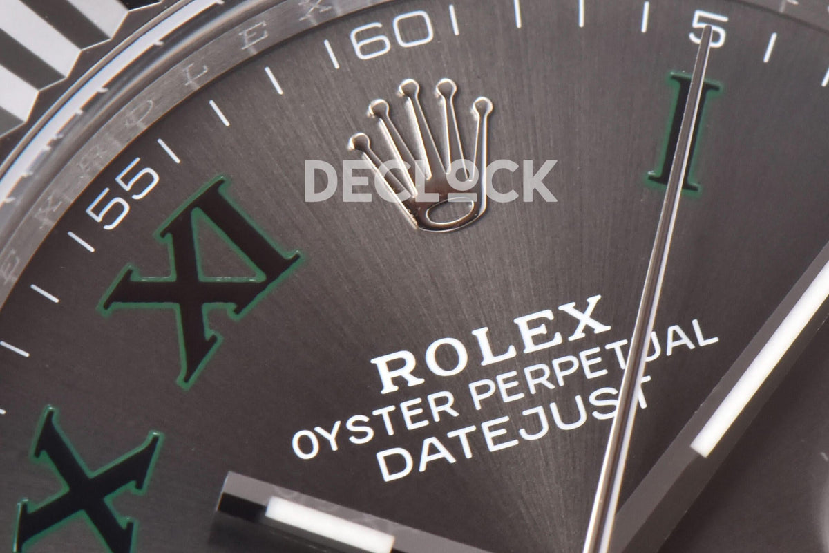 Replica Rolex Datejust 41 126334 Slate Dial Stick Markers on Jubilee Bracelet |  Declock.
