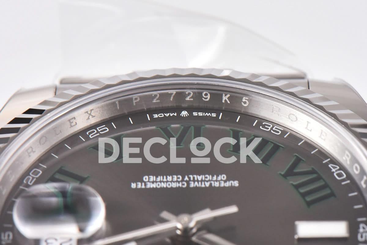 Replica Rolex Datejust 41 126334 Slate Dial Stick Markers on Oyster Bracelet |  Declock.