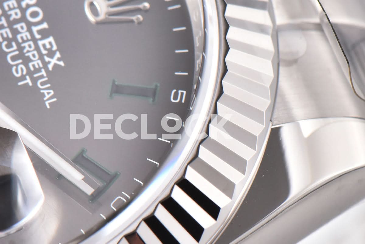 Datejust 41 126334 Slate Dial Stick Markers on Oyster Bracelet