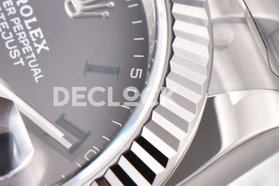 Datejust 41 126334 Slate Dial Stick Markers on Oyster Bracelet