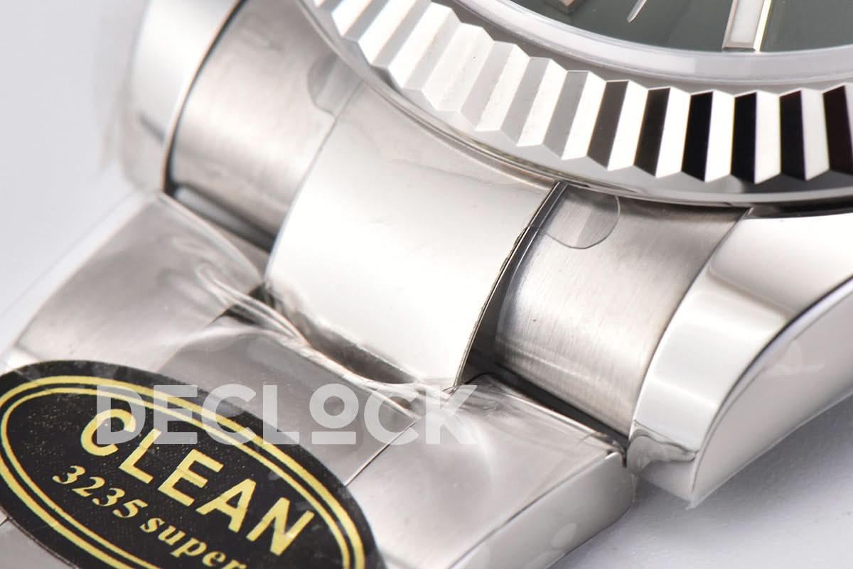 Replica Rolex Datejust 41 126334 Slate Dial Stick Markers on Oyster Bracelet |  Declock.