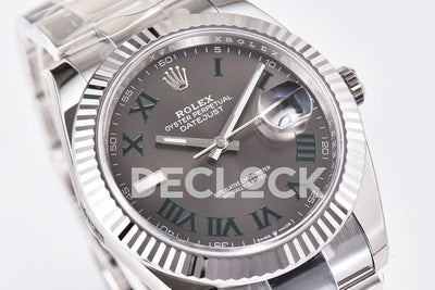 Datejust 41 126334 Slate Dial Stick Markers on Oyster Bracelet