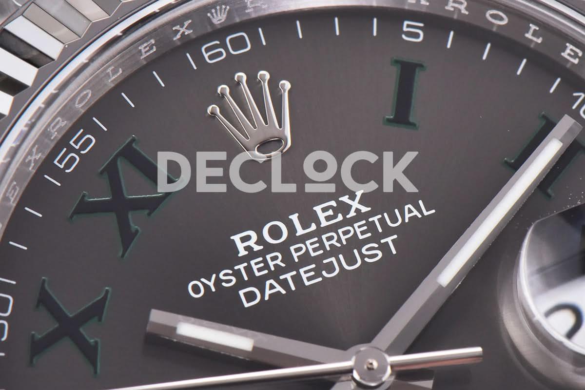Replica Rolex Datejust 41 126334 Slate Dial Stick Markers on Oyster Bracelet |  Declock.