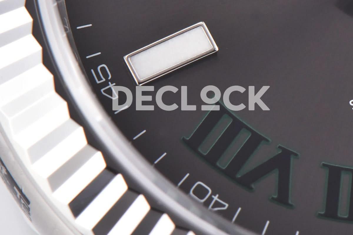 Replica Rolex Datejust 41 126334 Slate Dial Stick Markers on Oyster Bracelet |  Declock.