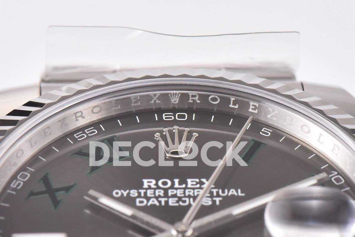 Replica Rolex Datejust 41 126334 Slate Dial Stick Markers on Oyster Bracelet |  Declock.