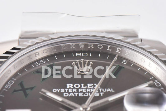 Replica Rolex Datejust 41 126334 Slate Dial Stick Markers on Oyster Bracelet |  Declock.