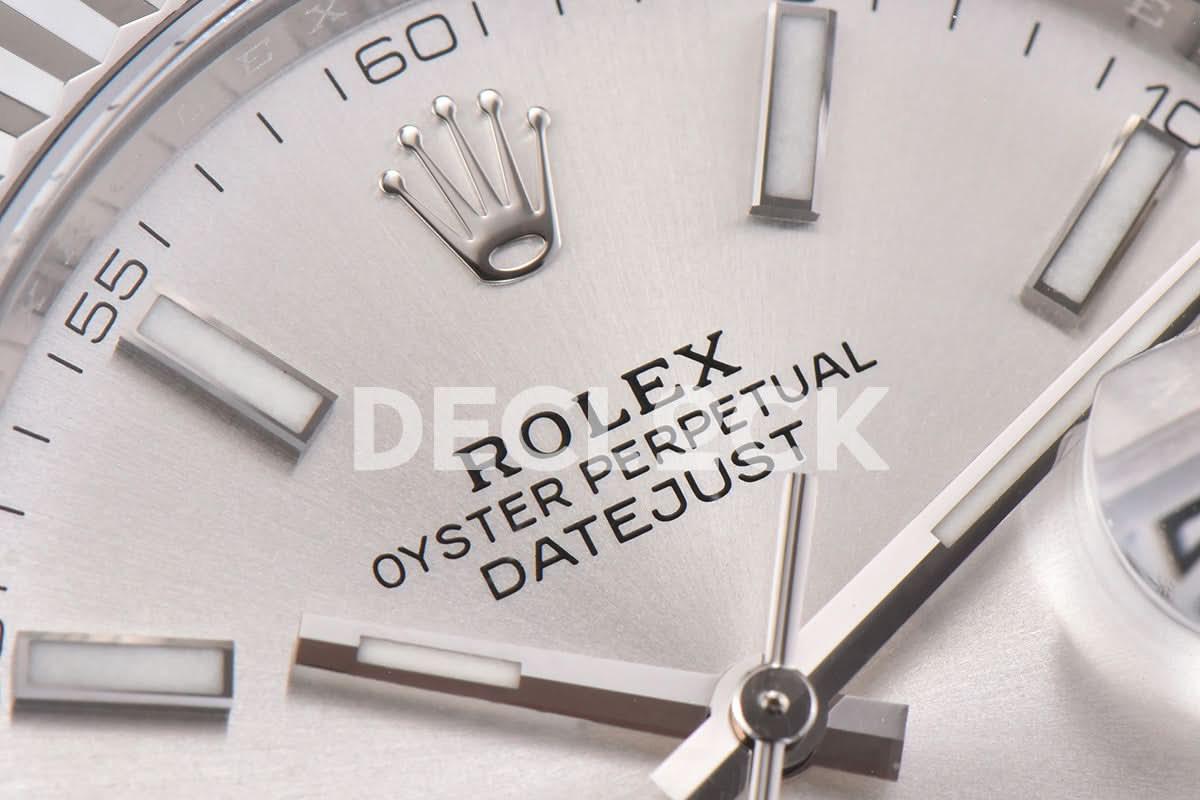 Replica Rolex Datejust 41 126334 Sliver Dial Stick Markers on Jubilee Bracelet |  Declock.