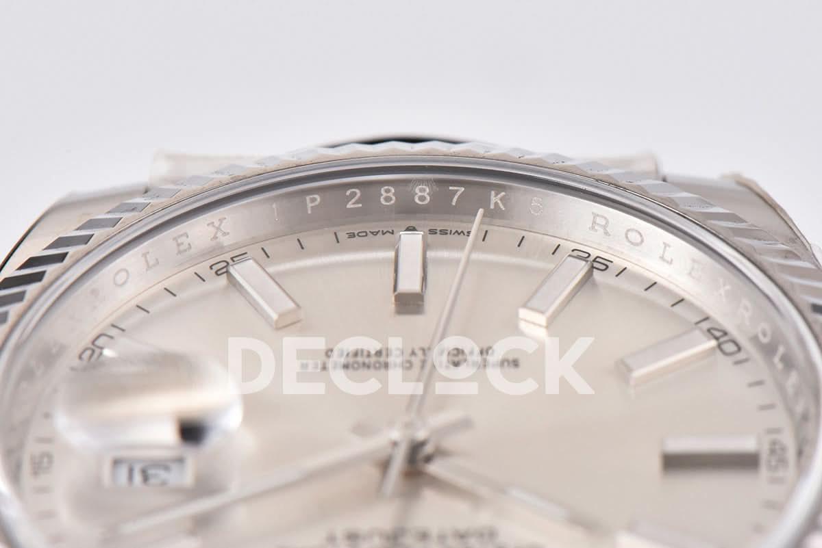 Replica Rolex Datejust 41 126334 Sliver Dial Stick Markers on Oyster Bracelet |  Declock.