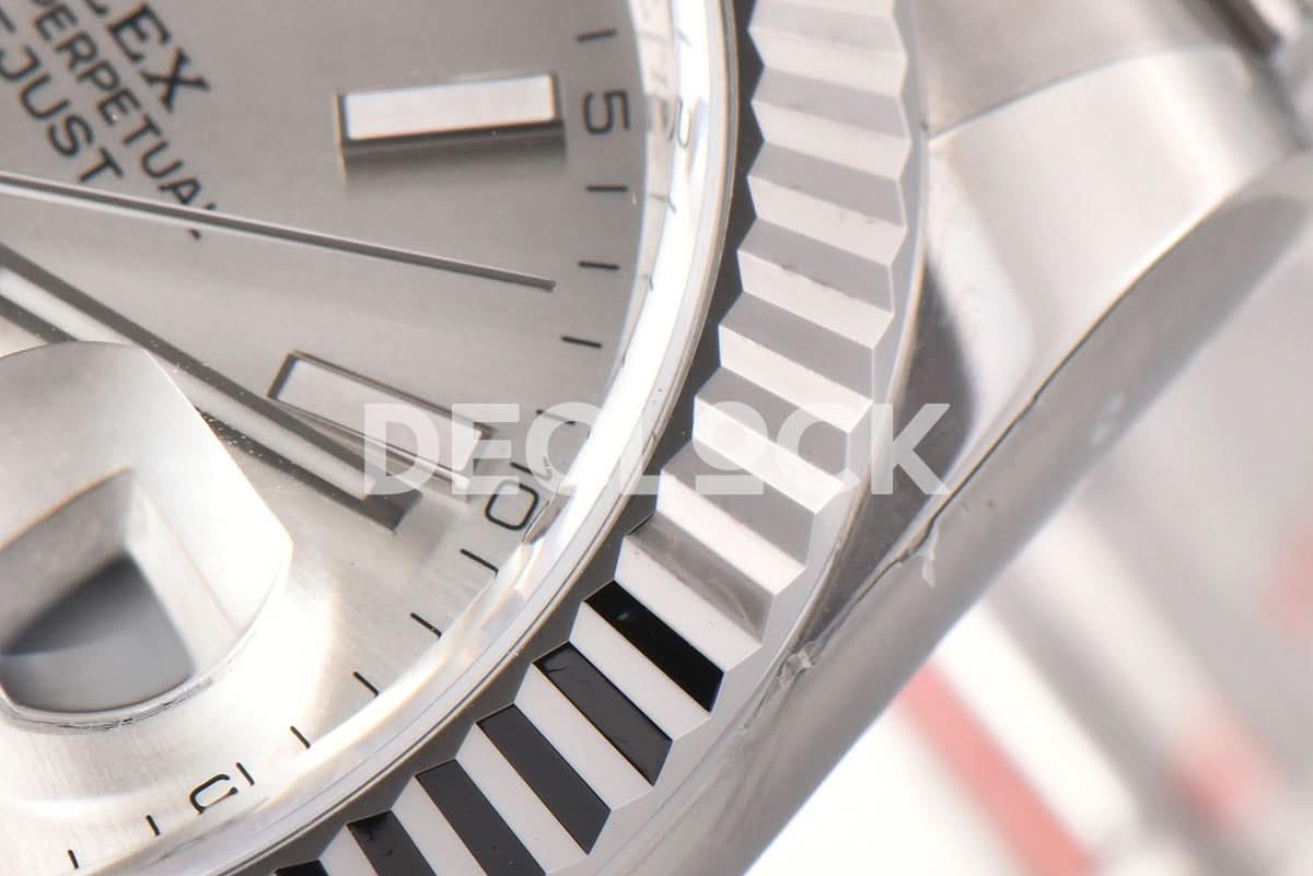 Replica Rolex Datejust 41 126334 Sliver Dial Stick Markers on Oyster Bracelet |  Declock.
