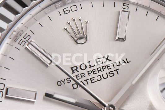 Replica Rolex Datejust 41 126334 Sliver Dial Stick Markers on Oyster Bracelet | Declock.
