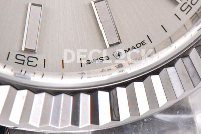 Datejust 41 126334 Sliver Dial Stick Markers on Oyster Bracelet