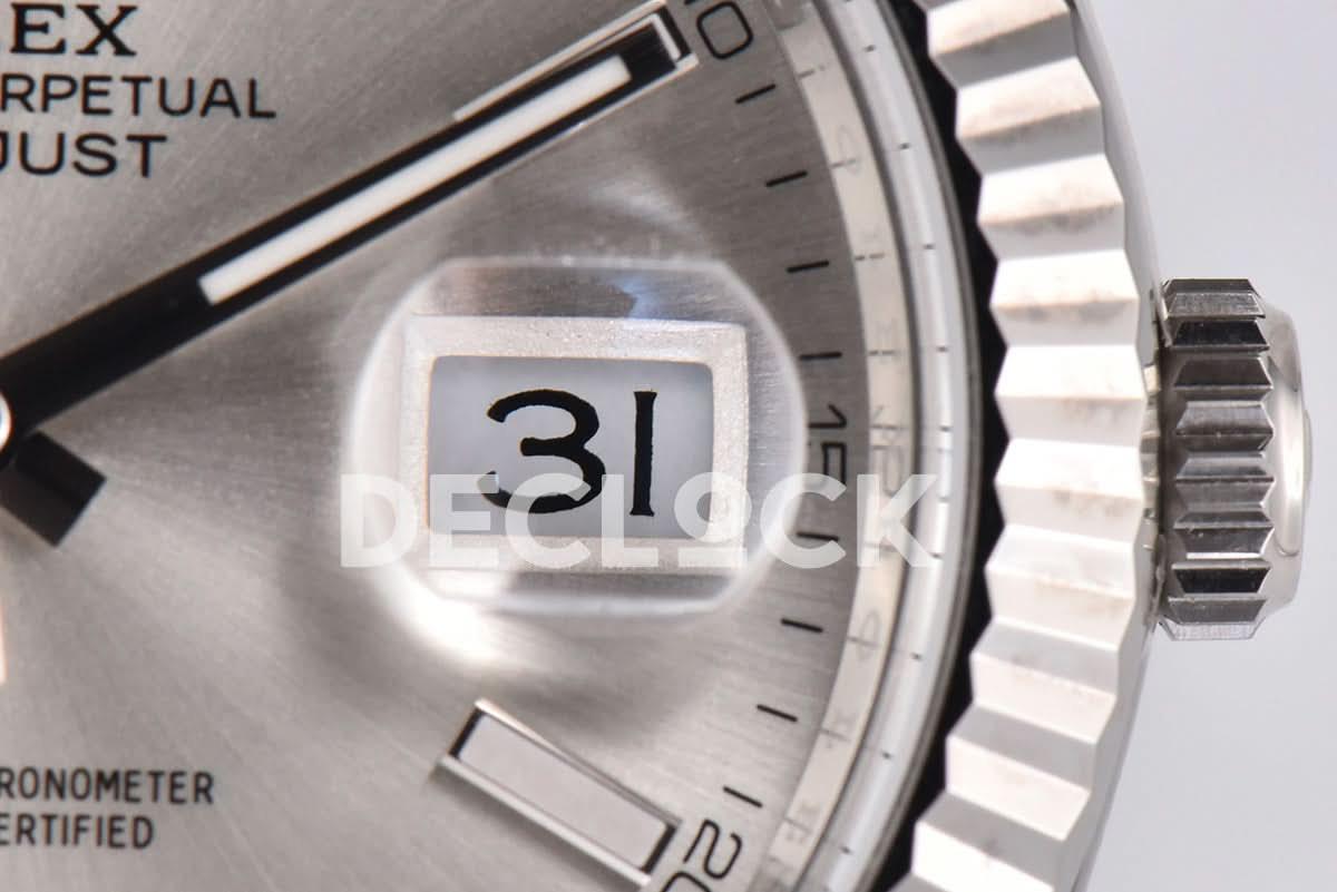 Replica Rolex Datejust 41 126334 Sliver Dial Stick Markers on Oyster Bracelet |  Declock.