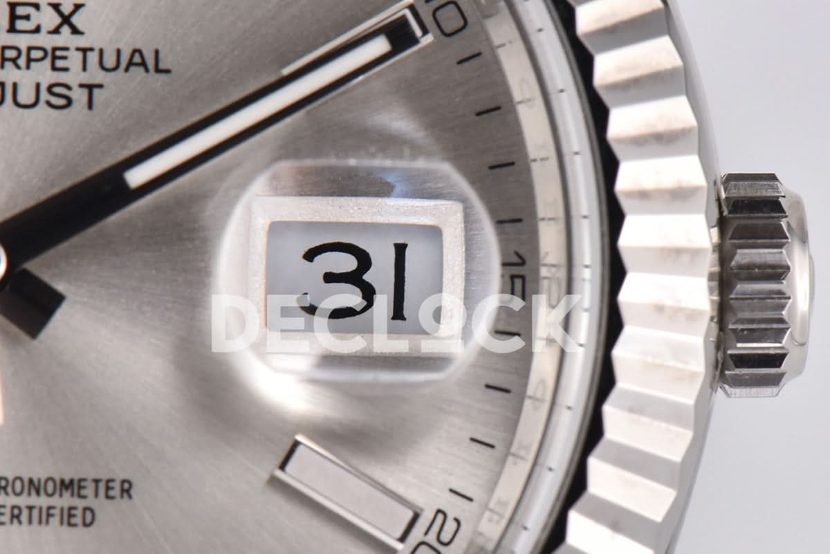 Datejust 41 126334 Sliver Dial Stick Markers on Oyster Bracelet