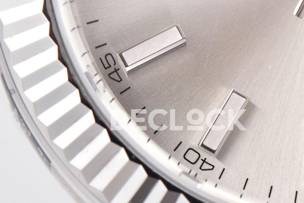 Replica Rolex Datejust 41 126334 Sliver Dial Stick Markers on Oyster Bracelet |  Declock.
