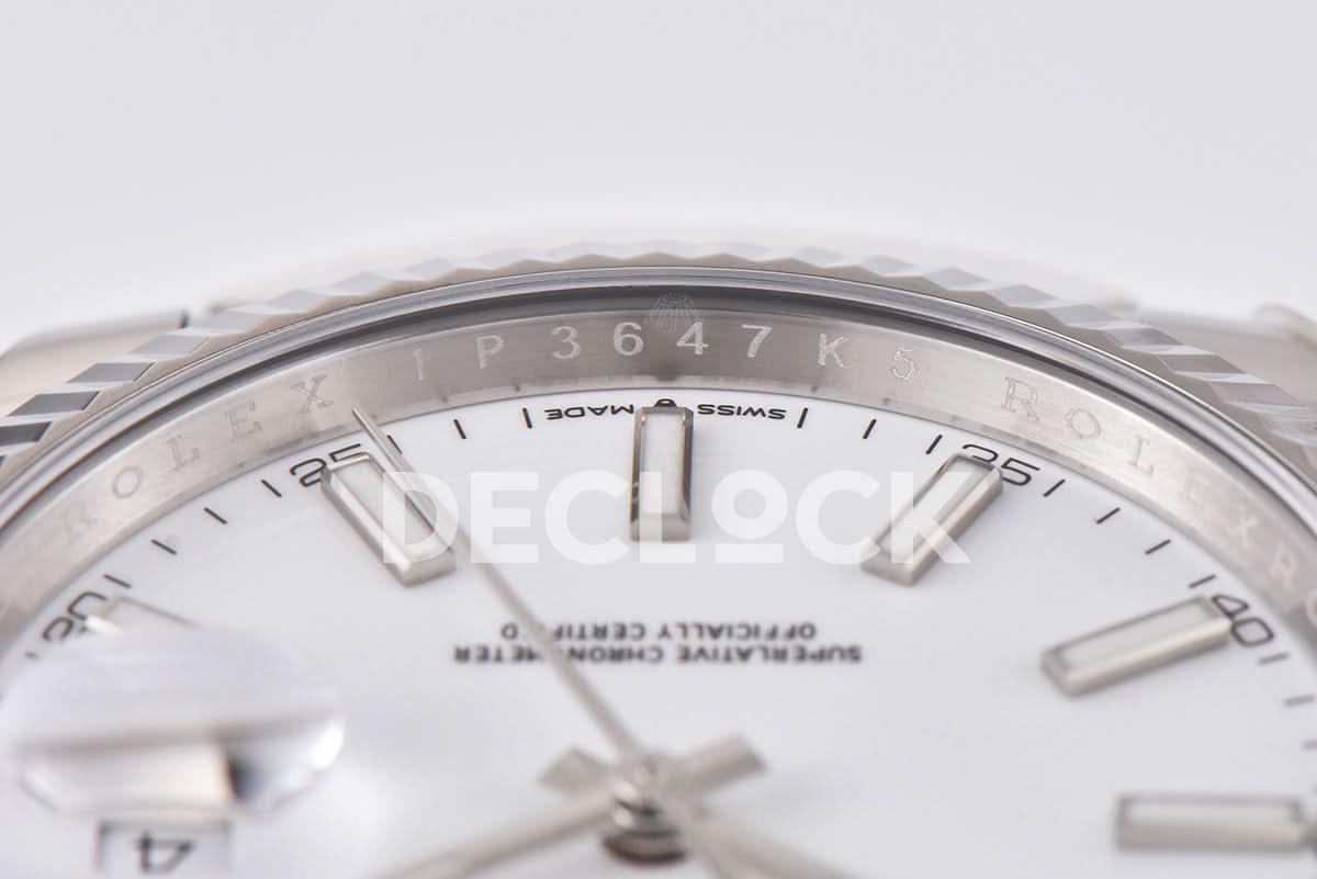 Replica Rolex Datejust 41 126334 White Dial Stick Markers on Oyster Bracelet |  Declock.