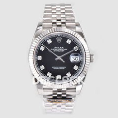 Datejust 36/41 126331 Black Dial in with Diamond Markers in Jubilee 