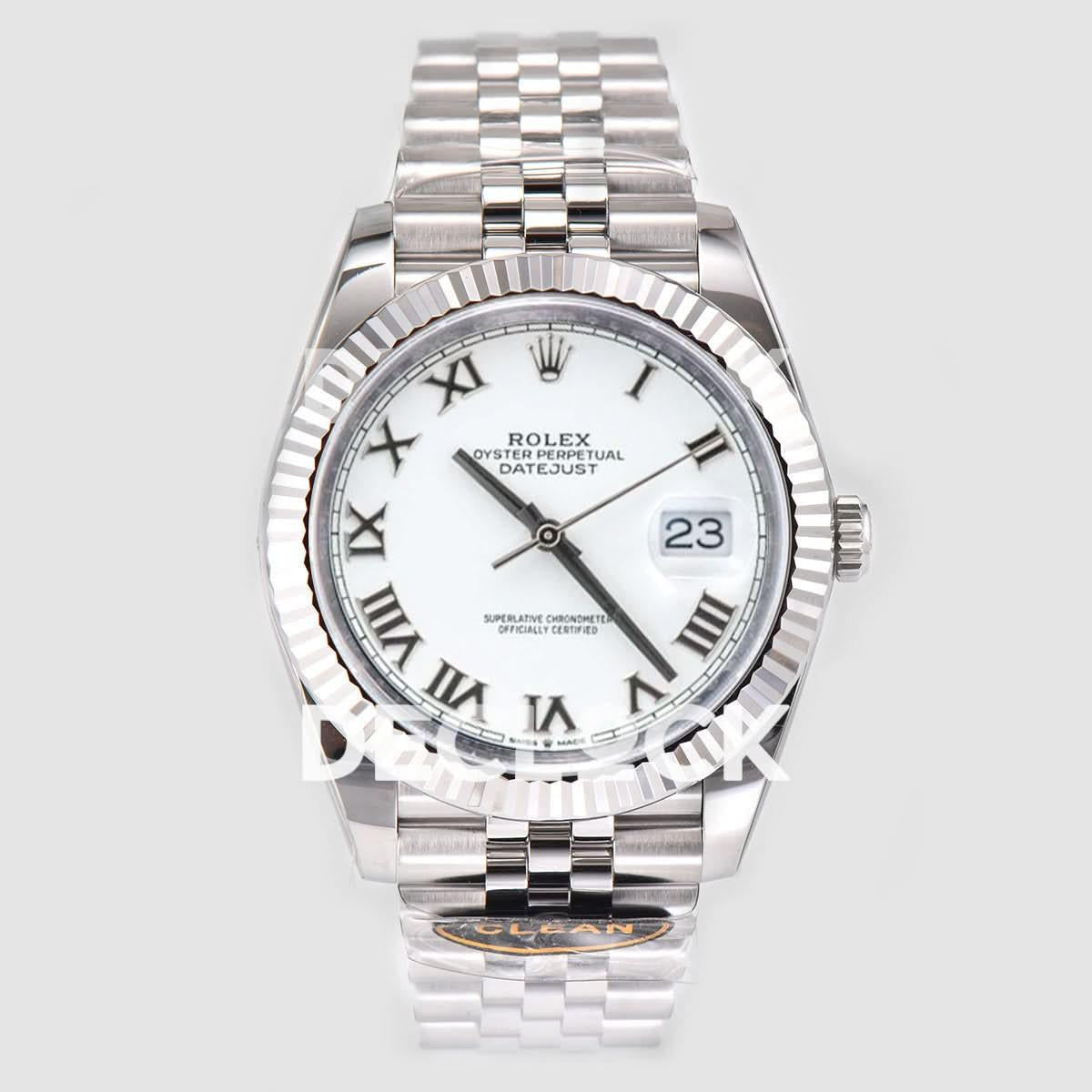 Replica Rolex DateJust 41 126334 904L SS White Dial on Jubilee Bracelet |  Declock.