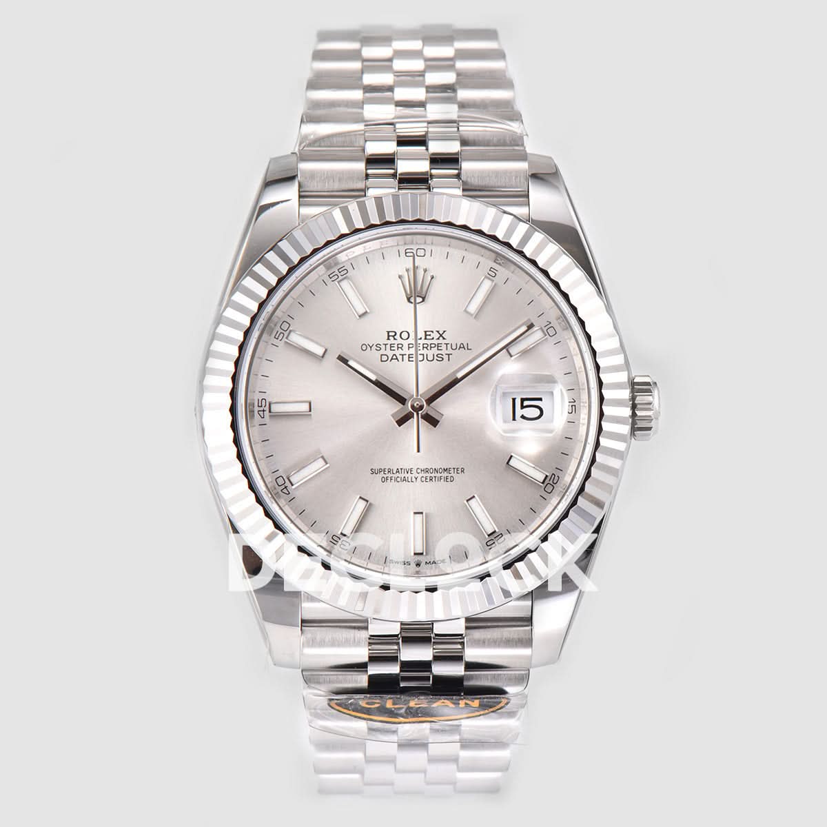 Datejust 41 126334 Sliver Dial Stick Markers on Jubilee Bracelet