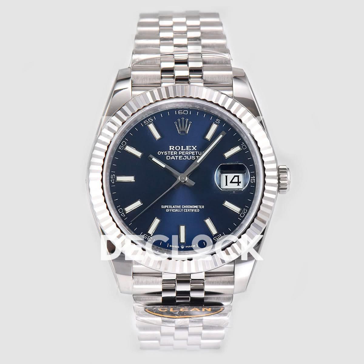 Replica Rolex DateJust 41 126334 904L SS Blue Dial on Jubilee Bracelet |  Declock.
