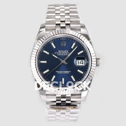 Replica Rolex DateJust 41 126334 904L SS Blue Dial on Jubilee Bracelet |  Declock.