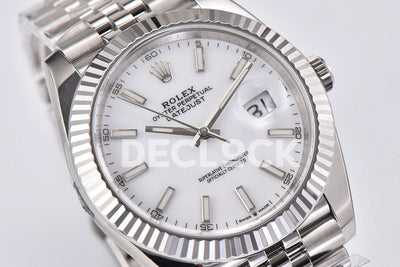 Datejust 41 126334 White Dial Stick Markers on Jubilee Bracelet