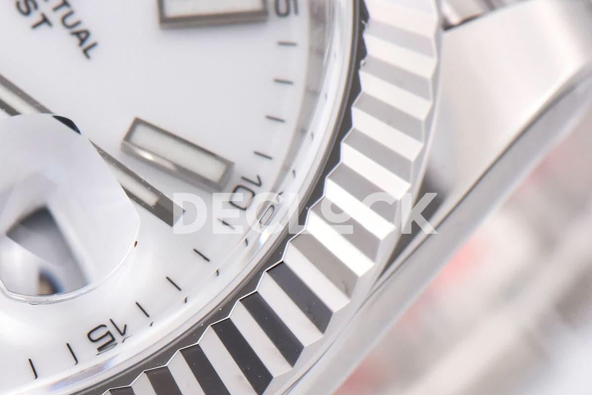 Replica Rolex Datejust 41 126334 White Dial Stick Markers on Jubilee Bracelet |  Declock.
