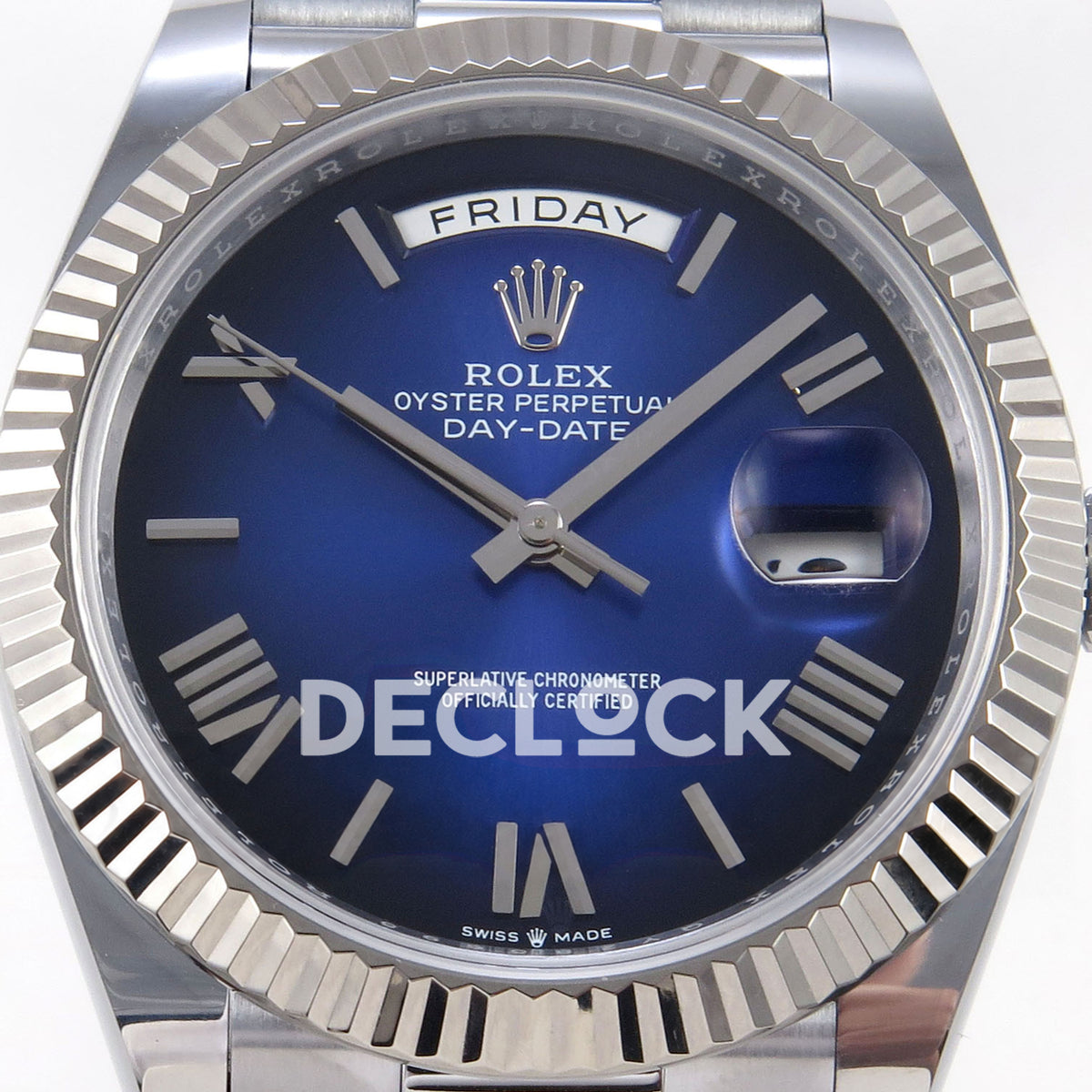 Super Clone Rolex Daytona 126515 Black/RG Stick Dial on Oysterflex Strap DD4131