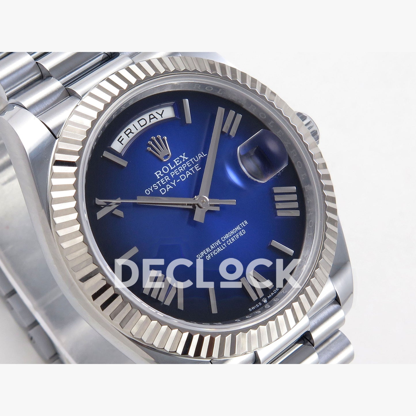 Super Clone Rolex Daytona 126515 Black/RG Stick Dial on Oysterflex Strap DD4131