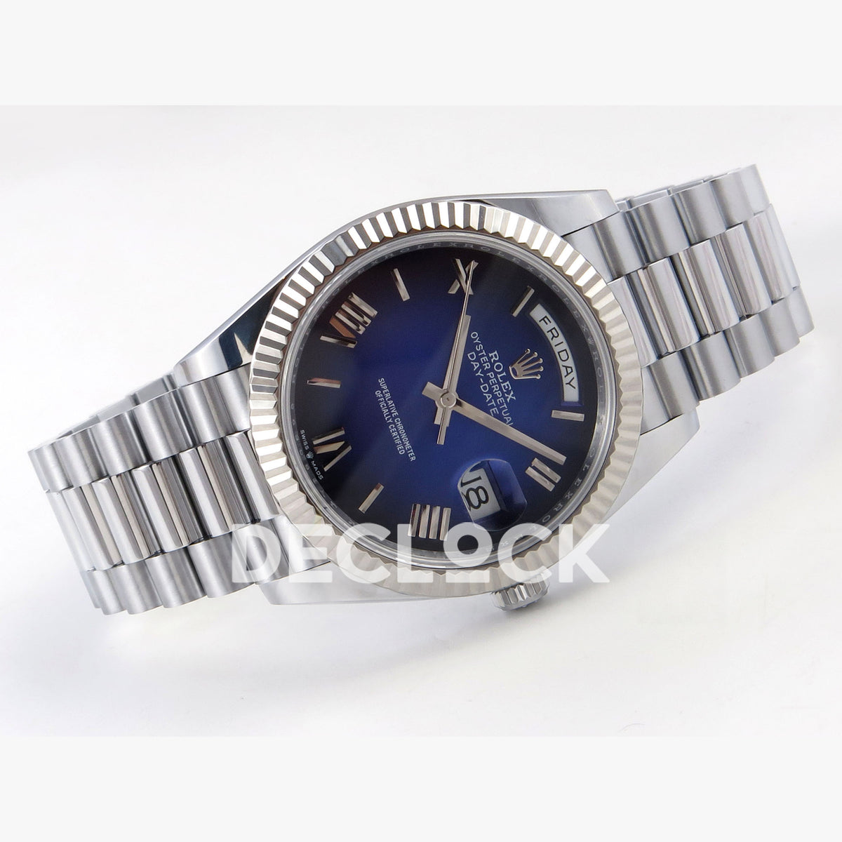 Super Clone Rolex Daytona 126515 Black/RG Stick Dial on Oysterflex Strap DD4131