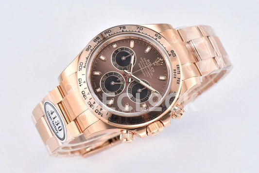 Replica Rolex Daytona 116505 Chocolate Dial in Everose Gold | Declock.
