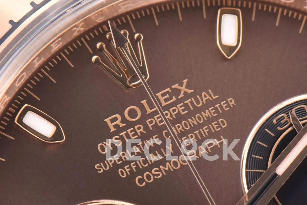 Replica Rolex Daytona 116505 Chocolate Dial in Everose Gold |  Declock.