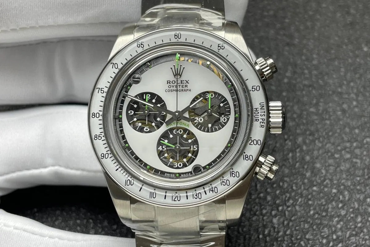 Replica Rolex Daytona 116508 Neon Artisans de Genève Unveils White Dial in White Gold