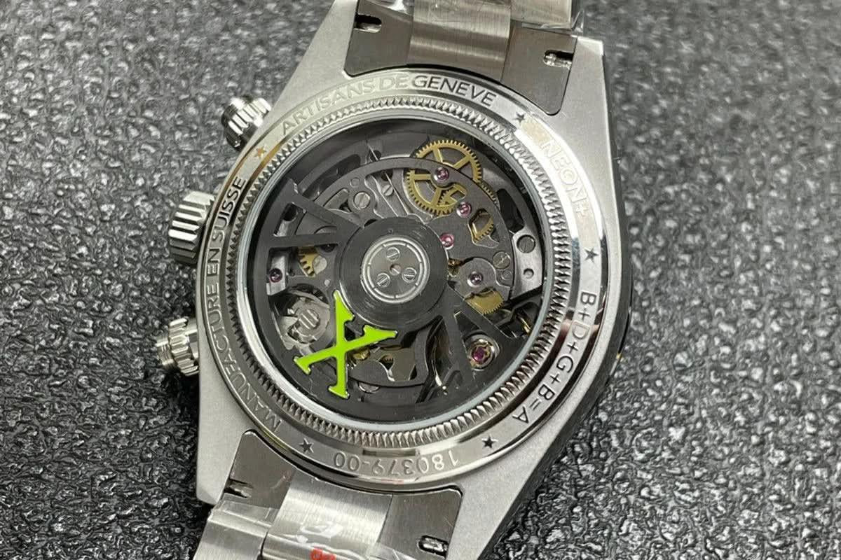 Replica Rolex Daytona 116508 Neon Artisans de Genève Unveils White Dial in White Gold |  Declock.