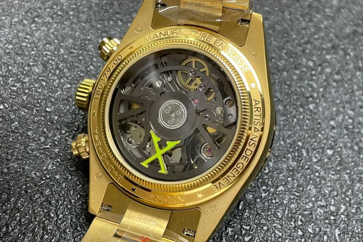 Replica Rolex Daytona 116508 Neon Artisans de Genève Unveils White Dial in Yellow Gold |  Declock.
