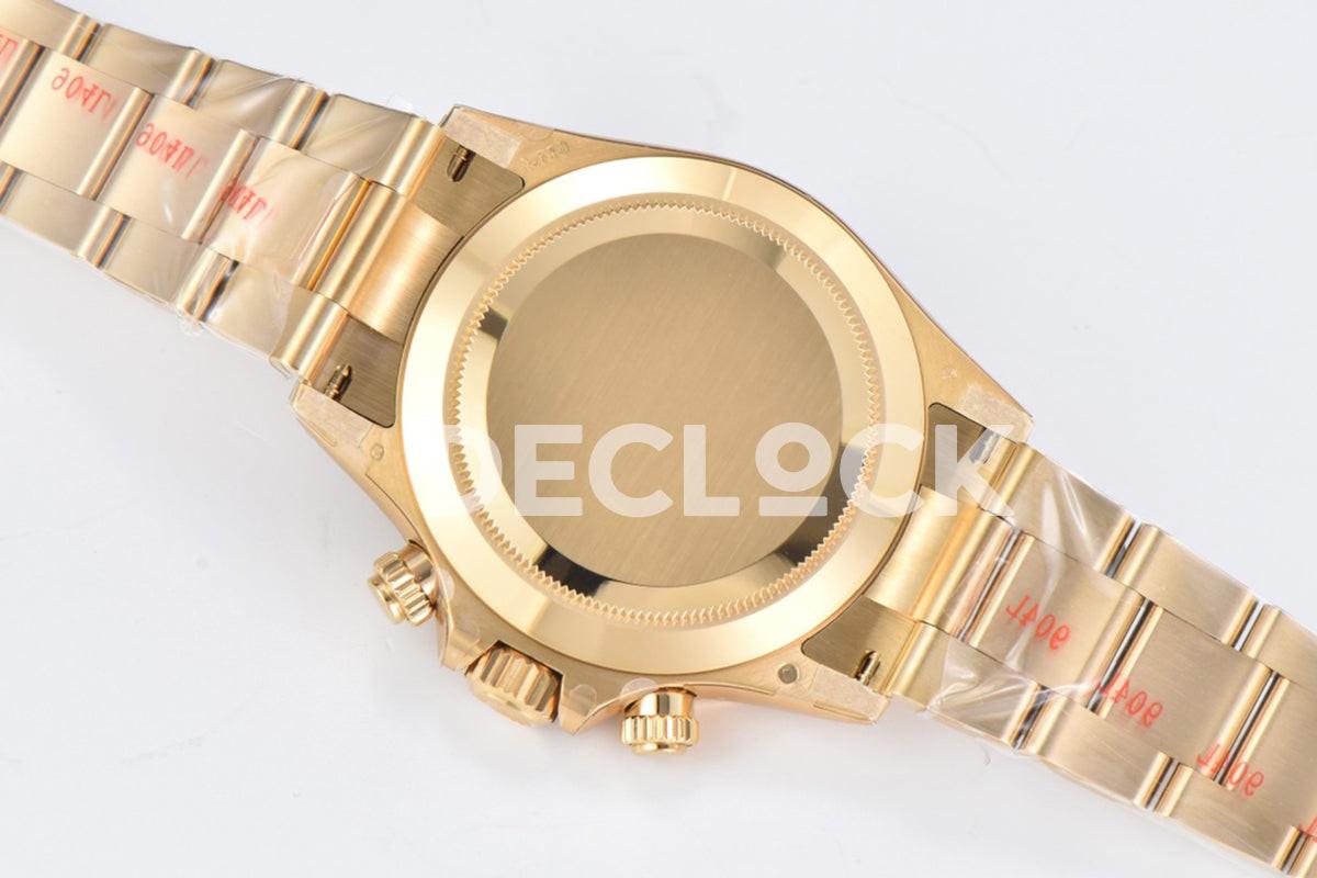 Replica Rolex Daytona 116508 Black/Champagne Index “Newman” Dial in Yellow Gold |  Declock.