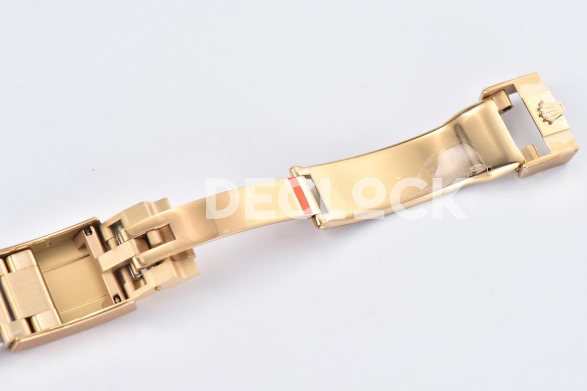 Replica Rolex Daytona 116508 Black/Champagne Index “Newman” Dial in Yellow Gold |  Declock.