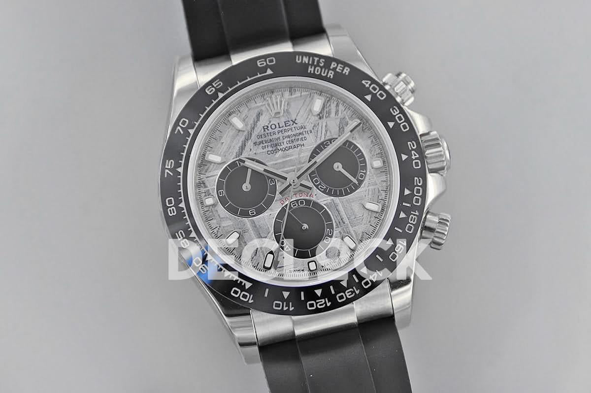 Replica Rolex Daytona 116519LN Meteorite Dial in White Gold |  Declock.