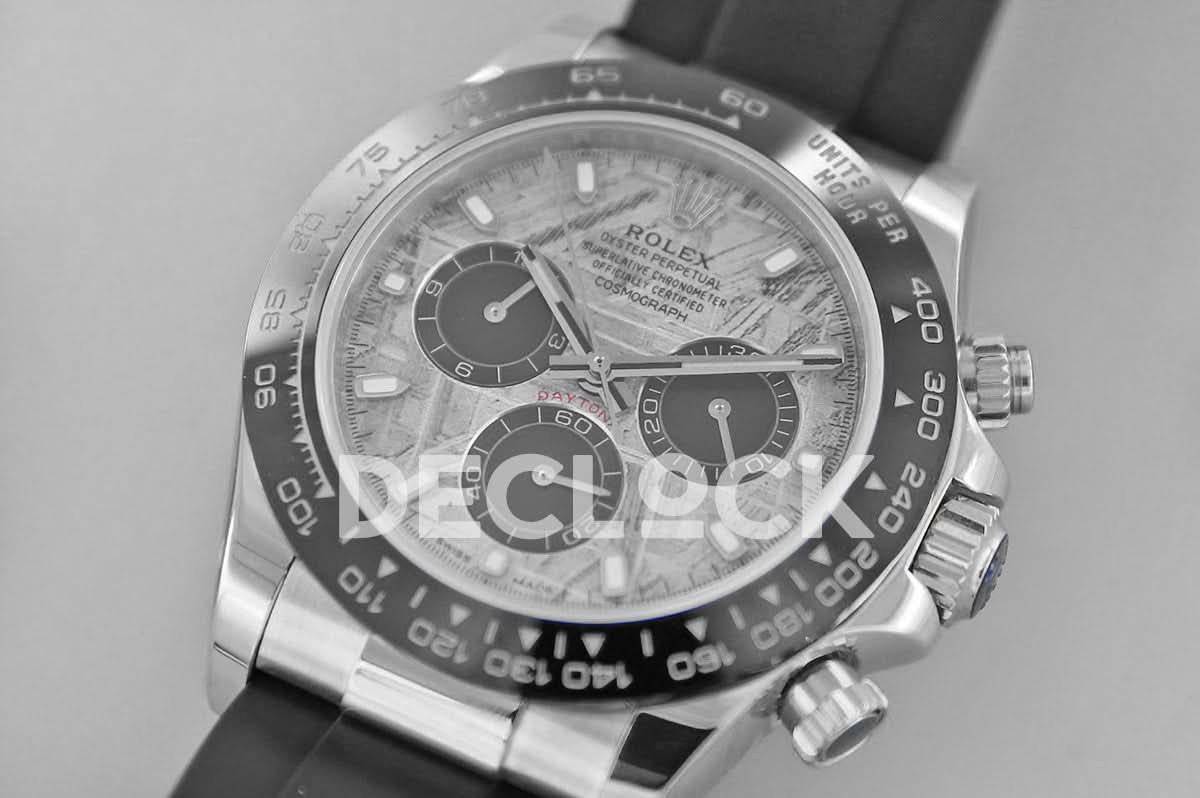 Replica Rolex Daytona 116519LN Meteorite Dial in White Gold |  Declock.