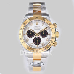 Replica Rolex Daytona 116519 White Dial in Yellow Gold