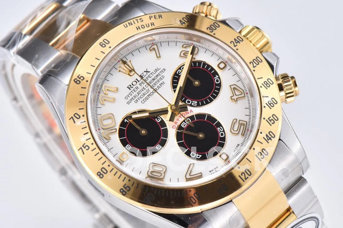 Replica Rolex Daytona 116519 White Dial in Yellow Gold